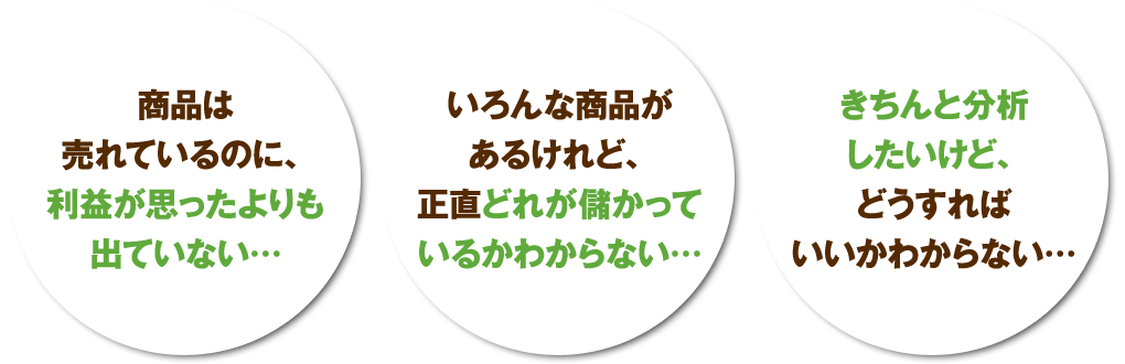 商品は売れているのに、利益が思ったよりもでてない